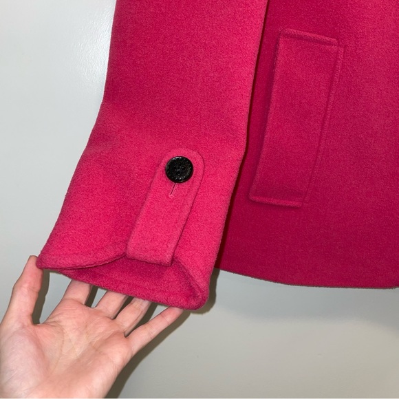 Express Hot Pink Wool Blend Peacoat Size XS - Picture 6 of 11